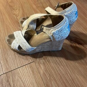 Tom’s, wedges, size 7 W , worn